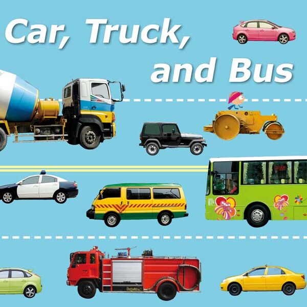 《Car,Truck,and Bus》精裝本｜幼兒交通工具真實圖片英語啟蒙書