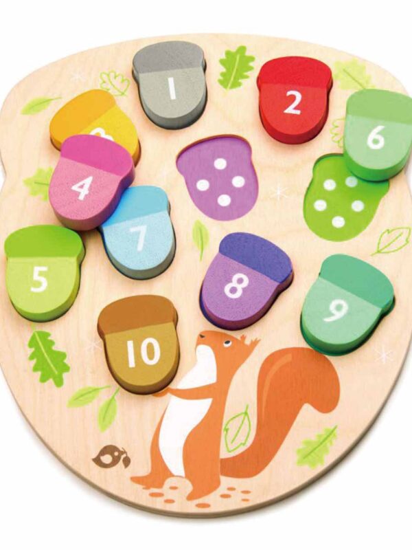 數學區-數字橡果益智拼圖